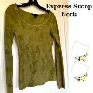Express embellished Scoop Neck Top